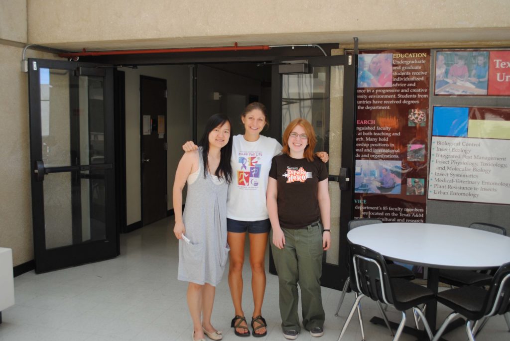 Past Lab Members (from left to right): Hsiao-Ling Lu, Ph.D.; Cymon Kersch, M.S., and Kara Welsh, R.E.U. undergraduate.